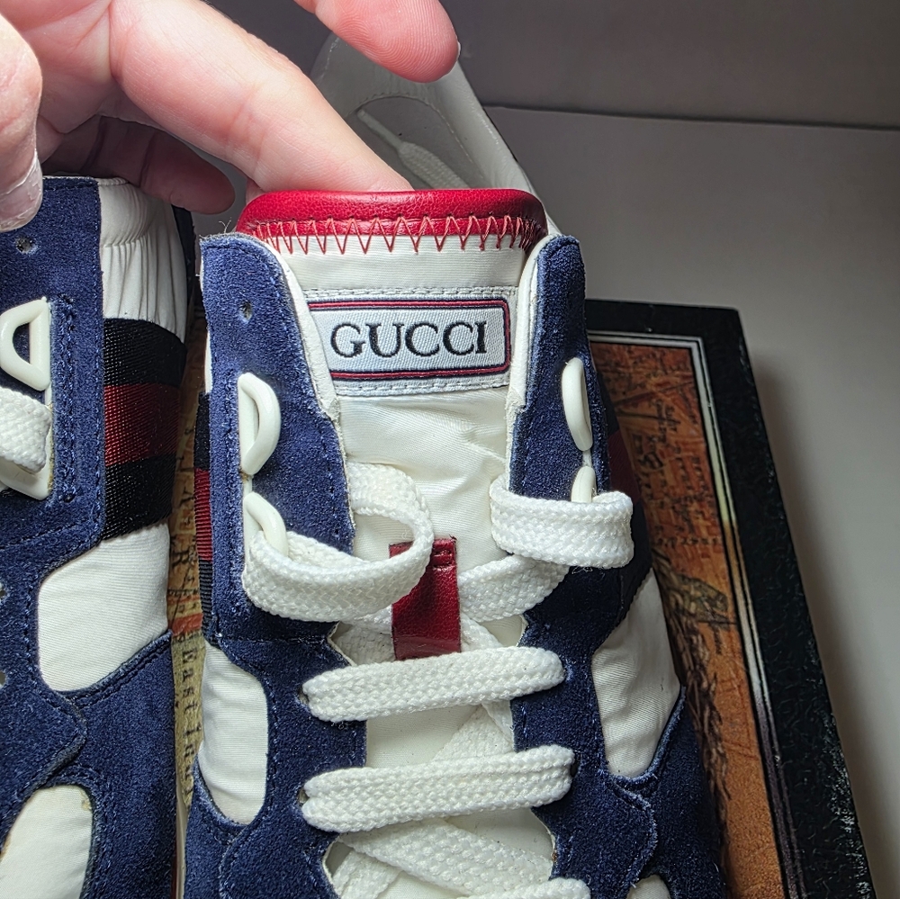 Gucci Signature Stripe Ace Suede/Nylon Sneakers- Authentic- Womens(EU 37.5 US 7) - Picture 16 of 16